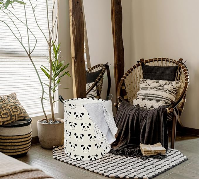 Round Laundry Hamper Storage Basket Laundry Organizer Hamper Storage Bins - Image 6