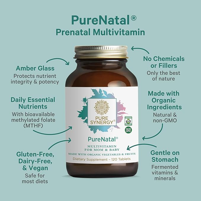 PURE SYNERGY PureNatal Prenatal Vitamins | Vegan Supplement Made - Image 3