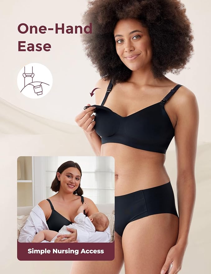 Momcozy Nursing Bras for Breastfeeding, YN21 Seamless Ultra Comfort Maternity - Image 5