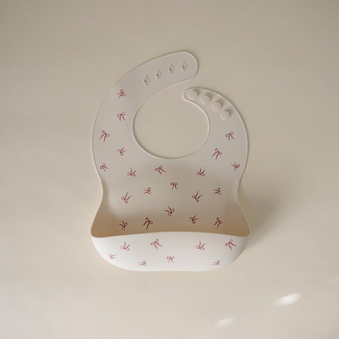 mushie Silicone Baby Bib | Adjustable Fit Waterproof Bibs - Image 2