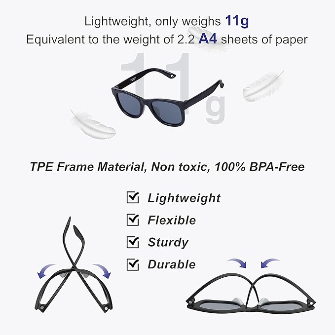 COCOSAND Flexible Baby Sunglasses - Image 3