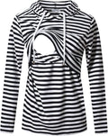 GINKANA Women's Nursing Hoodie Sweatshirt Long Sleeves Breastfeeding Maternity by GINKANA