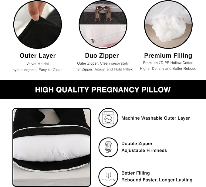 Pregnancy Pillow, Full Body Maternity Pillow 57 inch, - Image 4