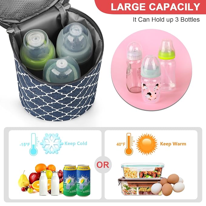 Accmor Breastmilk Cooler Bag, Insulated Baby Bottle Cooler Tote Bags - Image 2
