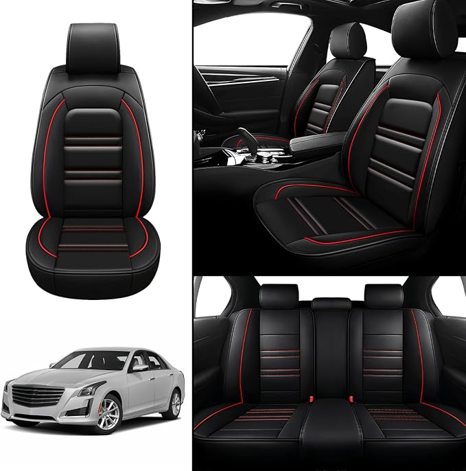 Seat Covers for Cadillac cts 2003-2019 | 5-Seats Leather Seat Covers - Image 2