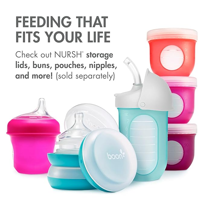 Boon Nursh Reusable Silicone Pouch Baby Bottles - Image 6