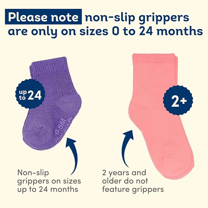 Fruit of the Loom Baby 14-Pack Grow & Fit Flex Zones Cotton Stretch Socks - Image 6