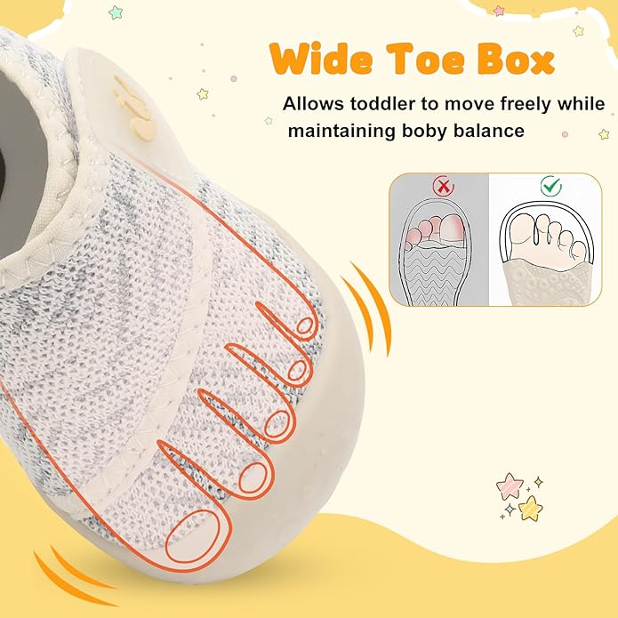 FEETCITY Baby First Walking Shoes Wide Baby Shoes Infant Sneakers Newborn Crib - Image 3