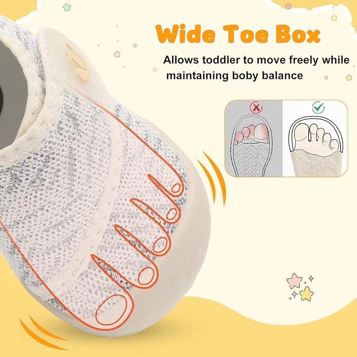 FEETCITY Baby First Walking Shoes Wide Baby Shoes Infant Sneakers Newborn Crib - Image 3