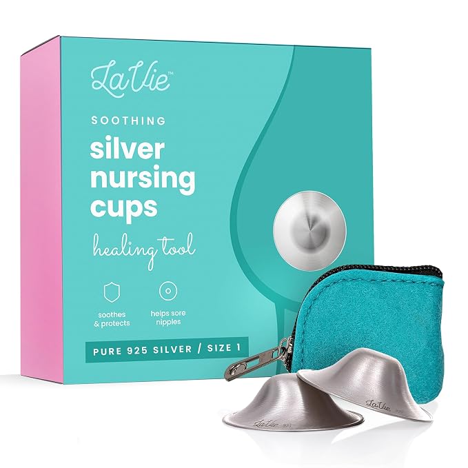 LaVie Silver Nursing Cups, Soothing Protection by LaVie