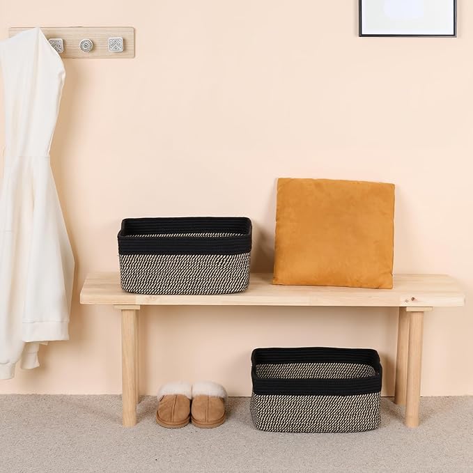 Large Storage Baskets for Shelves, Closet Organizers Bins for Clothes Blanket - Image 6
