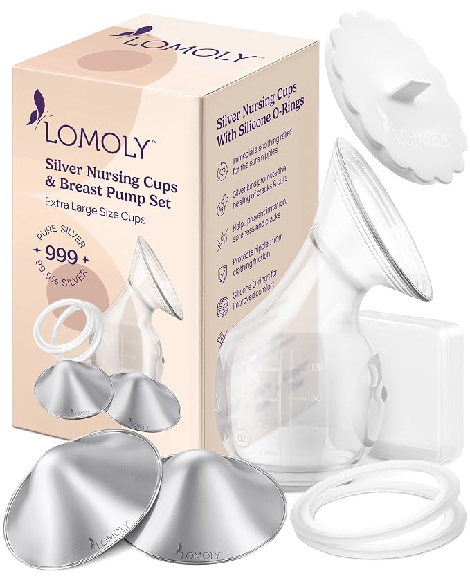 Silver Nipple Covers Breastfeeding: Pure 999 Silver Nipple Shield | Silver by LOMOLY