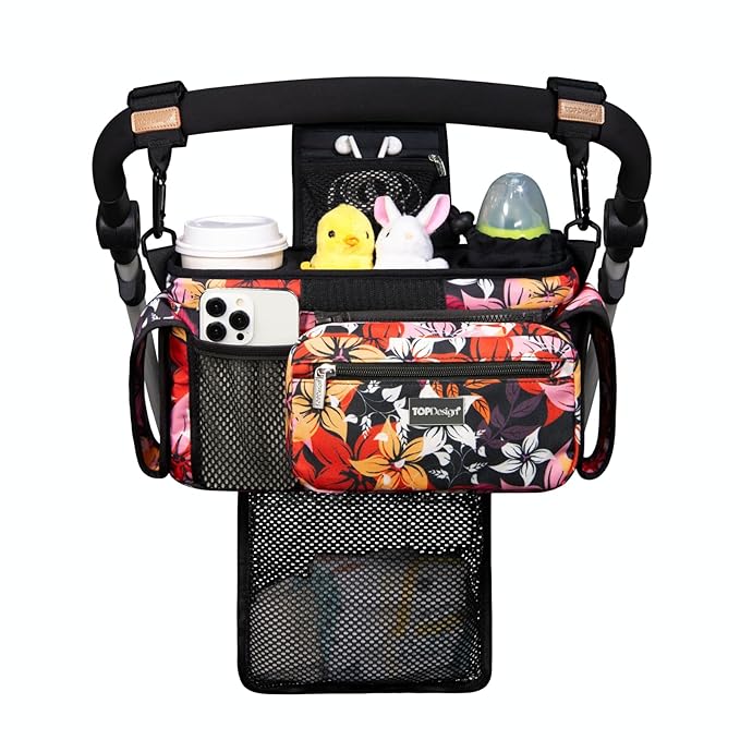 TOPDesign Universal Baby Stroller Organizer, Stroller Caddy by TOPDesign