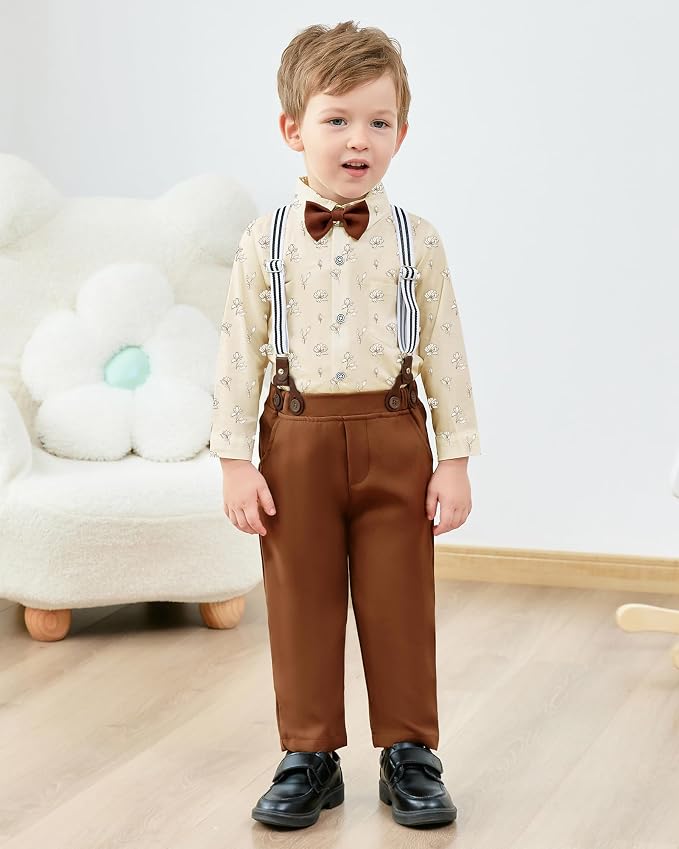 nilikastta Boy Suit Toddler Boy Outfit Boy Dress Shirt - Image 2