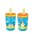 Zak Designs 15oz Bluey Kelso Tumbler Set, Leak-Proof Screw-On Lid by ZakDesigns