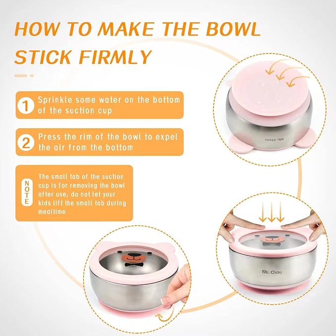 MR. CHOU Food-Grade Stainless Steel Baby Bowls - Image 4