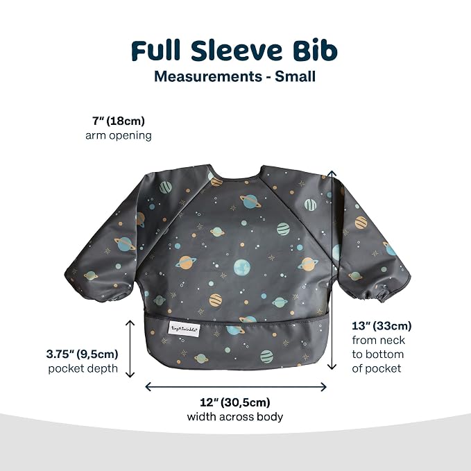 Tiny Twinkle Long Sleeve Bib for Babies & Toddlers – Waterproof Smock Bib for - Image 6