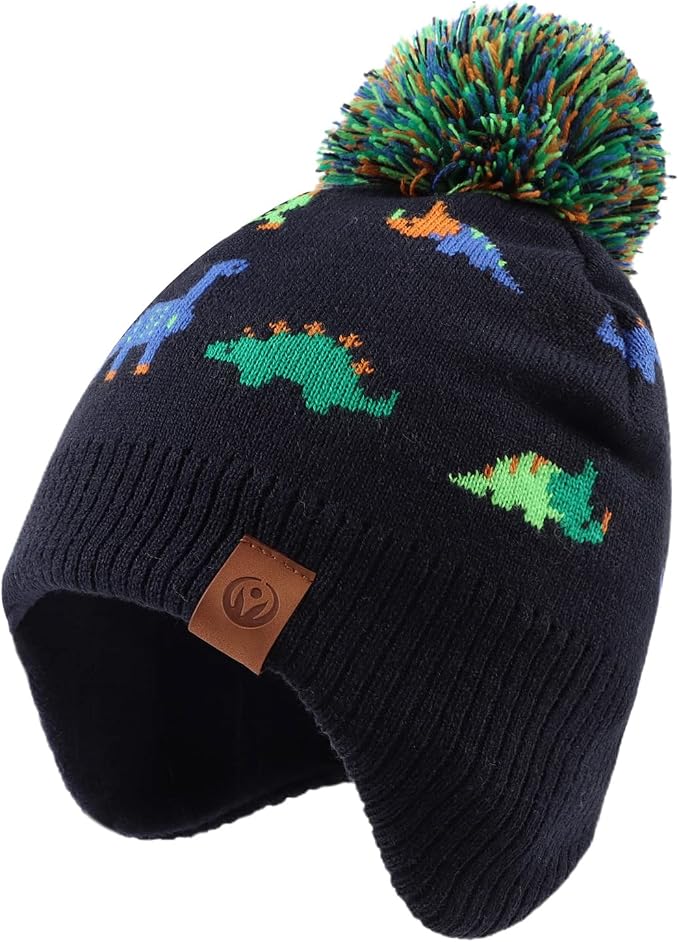 JANGANNSA Knitted Baby Hat Scarf Set Winter Warm Boys Girls Beanie Fleece by JANGANNSA