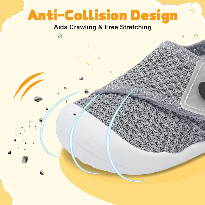 FEETCITY Baby First Walking Shoes Wide Baby Shoes Infant Sneakers Newborn Crib - Image 2