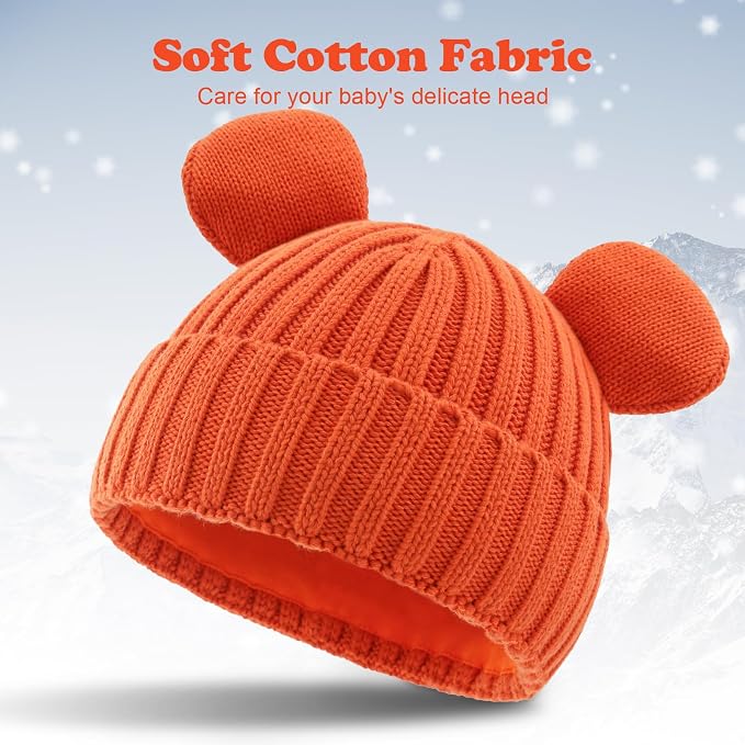 Toddler Boy Winter Beanie Baby Knit Hat Warm Girl Beanies Newborn Cute Hats - Image 2