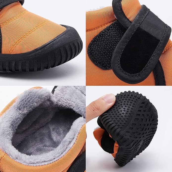 BMCiTYBM Toddler Baby Snow Boots Winter Shoes Boys Girls Cold Weather Baby Faux - Image 2