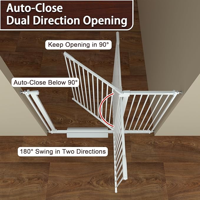 DEARBB Extra Wide Baby Gate Ultra Narrow Spacing 30.11-77.36" Pressure Mounted - Image 5