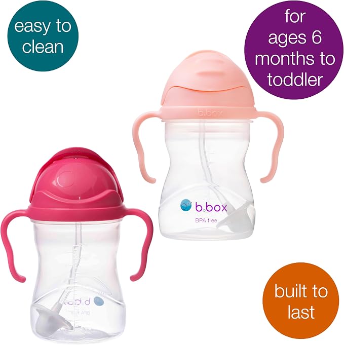 b.box Sippy Cup with Weighted Straw. Leak Proof, Easy Grip. BPA Free & - Image 3