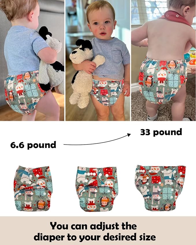ALVABABY Baby Cloth Diaper 6 Pack - Image 4