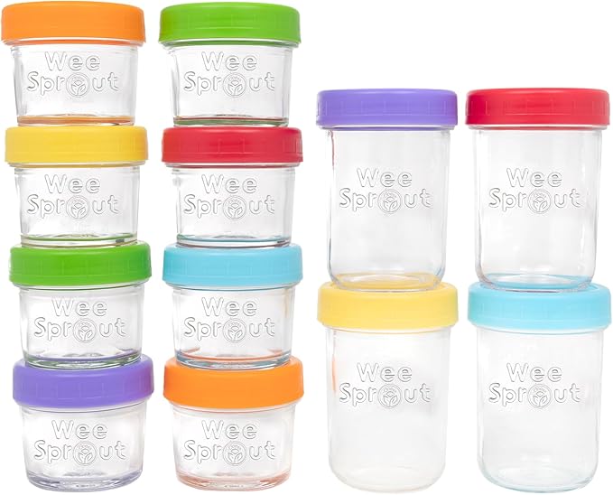 WeeSprout Glass Baby Food Storage Jars by WeeSprout