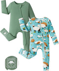 PATPAT Baby Footie Romper with Mittens by PATPAT