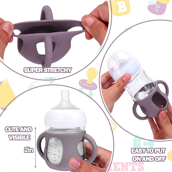 BUSOHA 3 Pack Silicone Sleeves for Avent Natural Baby Bottles - Image 3
