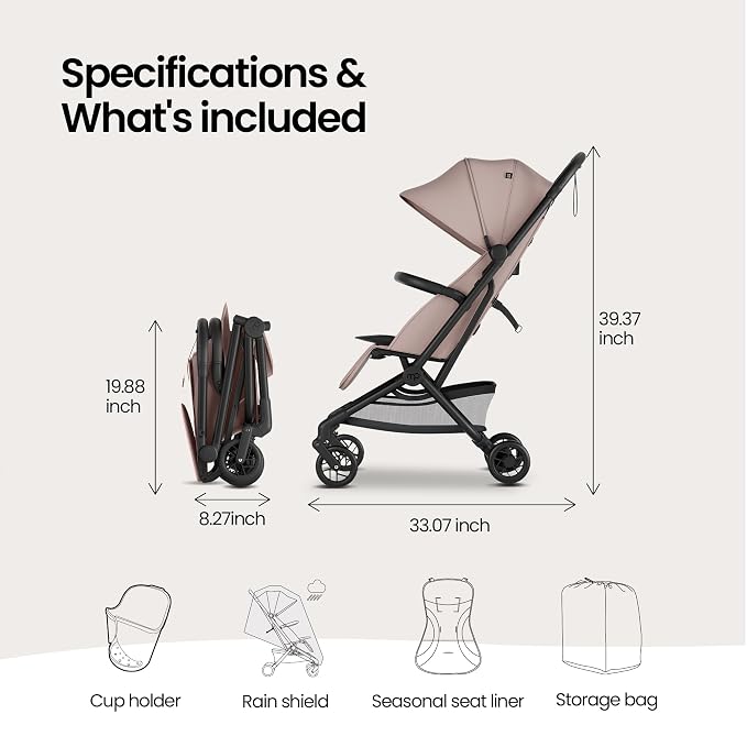 Mompush Velo Lightweight Travel Stroller, Compact & Airplane-Friendly - Image 9