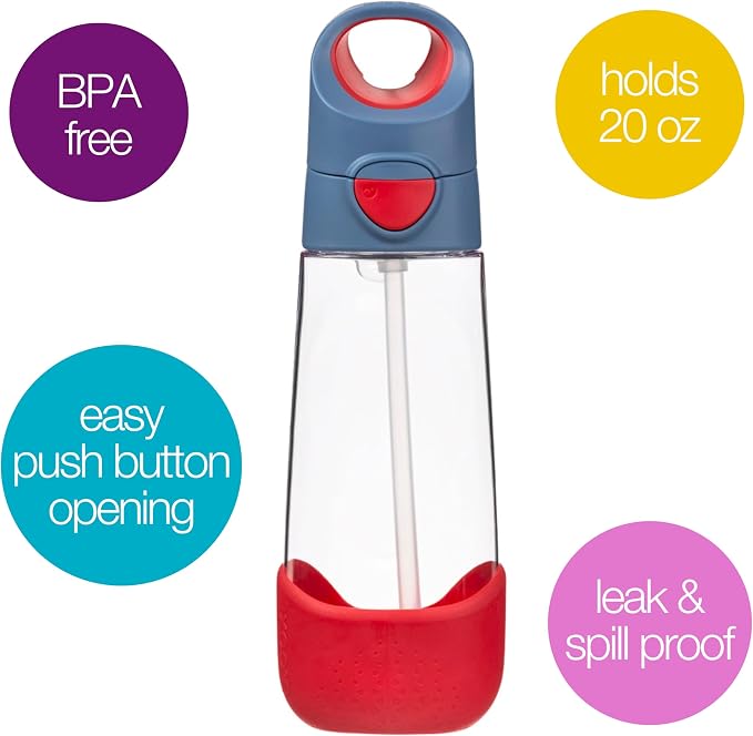 b.box Kids Water Bottle – 20oz Tritan Toddler Drink Bottle - Image 5