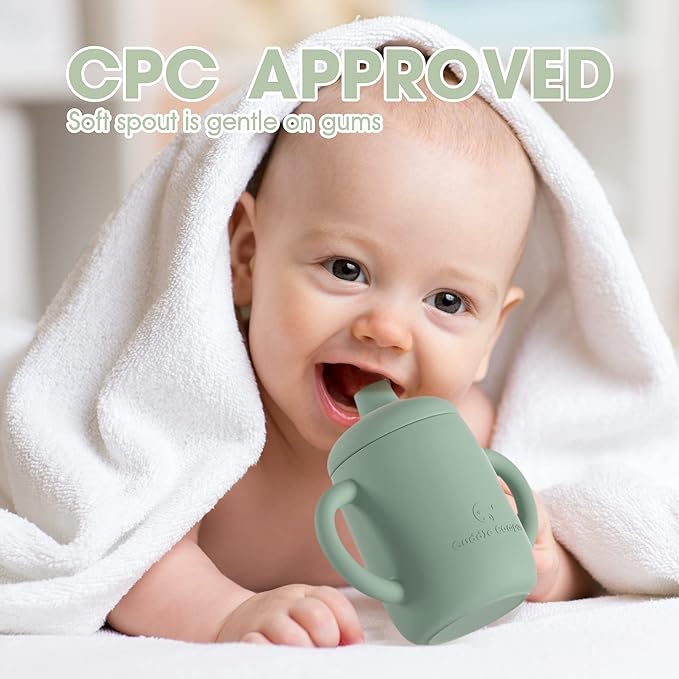 Cuddle Campus Sippy Cups 7OZ, Baby Cups, Shatterproof Silicone Straw Cup - Image 6