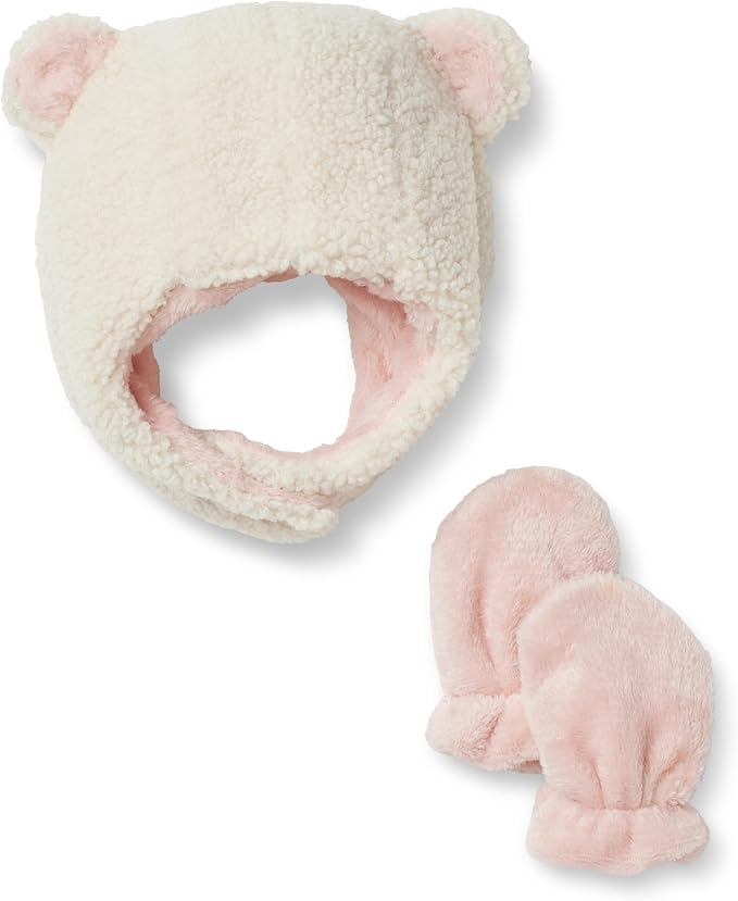 Amazon Essentials x Sofia Grainge Unisex Babies' Hat and Mittens Set by AmazonEssentials
