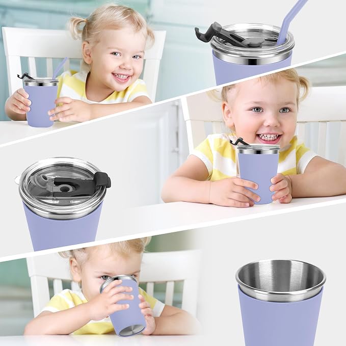 Kids Cups with Straws and Lids, 5 Pack 12oz Spill Proof Toddlers Straw Cup with - Image 6