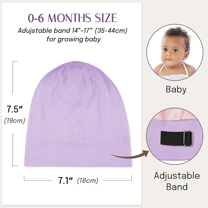 OLESILK Silk Baby Bonnet for 0-6 Months - Image 5