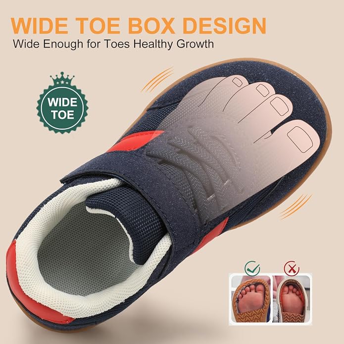 Toddler Wide Toe Box Shoes Zero Drop Minimalist Sneakers - Image 3