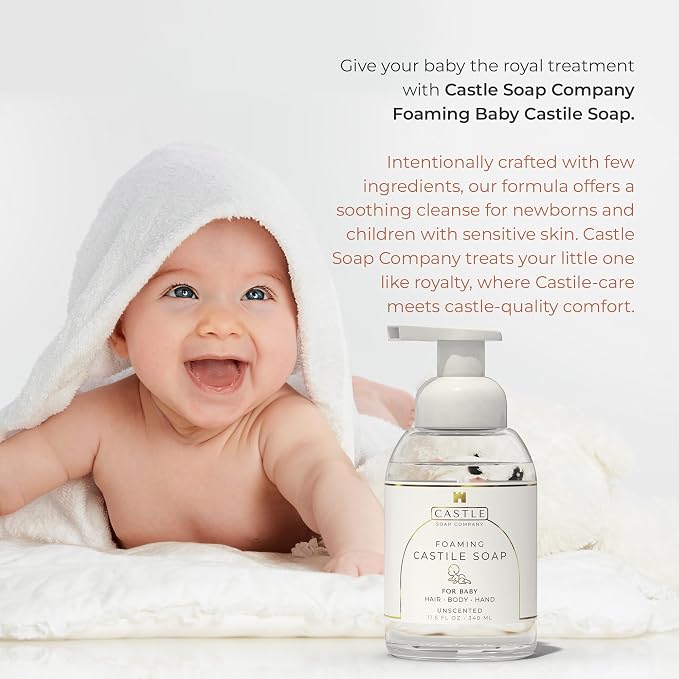 Foaming Baby Castile Soap | 3-In-1 Uses: Hair, Hand | Nourishing Coconut Oil - Image 3