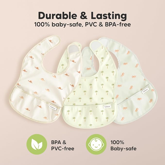 KeaBabies 3-Pack Waterproof Baby Bibs - Image 9