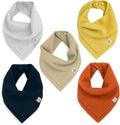 Kishu Baby Indi Organic Baby Bandana Bibs – Fairtrade 4-Way Reversible Drool by KishuBaby