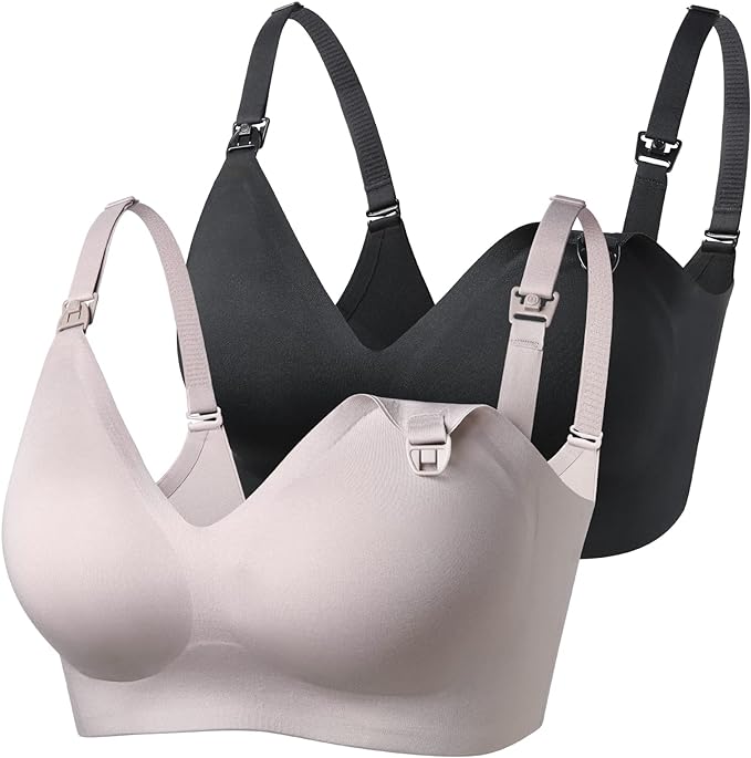 Momcozy Nursing Bras for Breastfeeding, YN21 Seamless Ultra Comfort Maternity by Momcozy