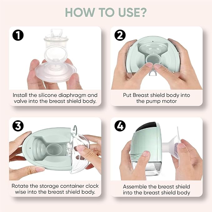 Zomee Fit Wearable Breast Pump, Hands Free, Discrete Electric Double Breast - Image 4