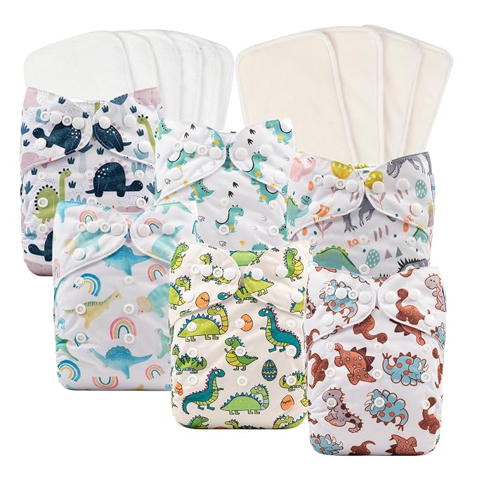 Babygoal Reusable Neutral Cloth Diapers 6 Pack by babygoal