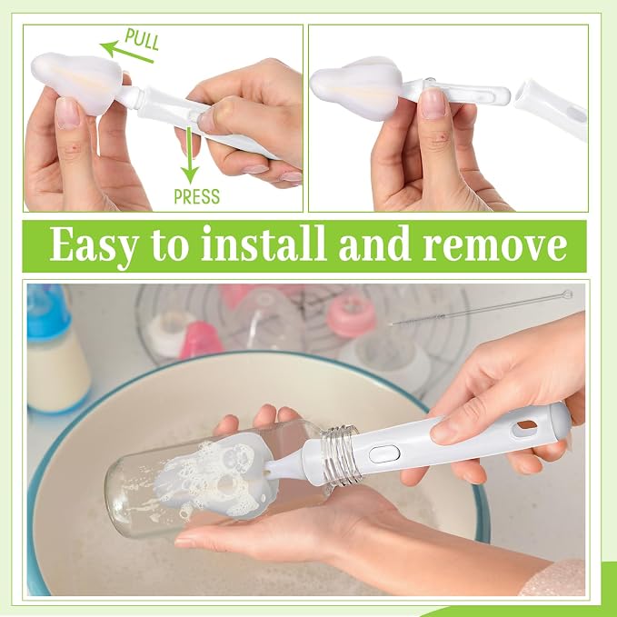 22 Pcs Sponge Bottle Nipple Brushes Set Including 12 Pcs Bottle Sponge Brush - Image 5