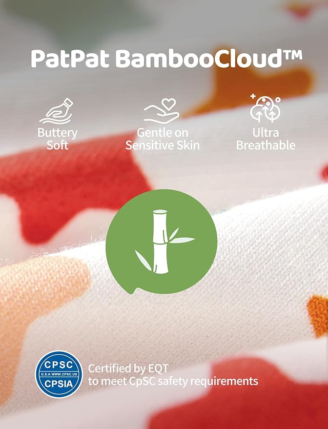 PATPAT Baby Girl Boy Clothes Newborn Infant Footie – Soft Viscose from Bamboo– - Image 4