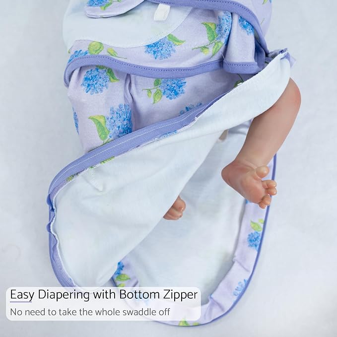 LollyBanks Baby Swaddles 100% Organic Cotton, 3-6 Months Baby Girl Swaddles - Image 4