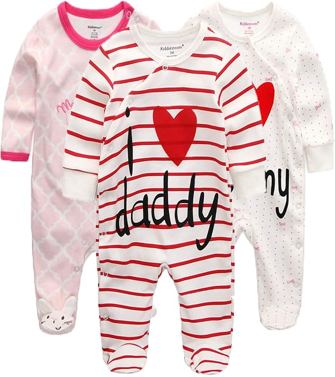 Kiddiezoom Baby and Toddler Boys'Snug Fit Footed One-Piece Romper Jumpsuit by Kiddiezoom