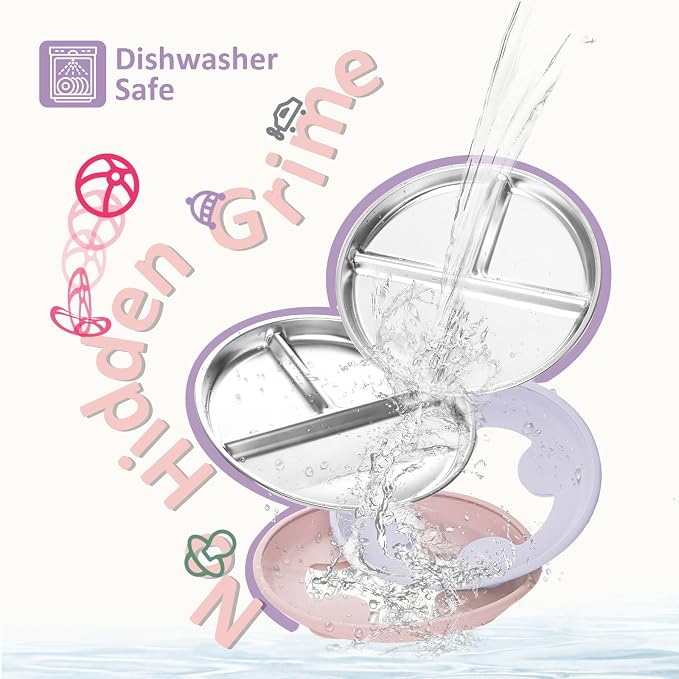 Stainless Steel Baby Plate - Image 4