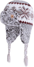 LANGZHEN Toddler Kids Infant Winter Hat, Earflap Knit Warm Cap Fleece Lined by LANGZHEN